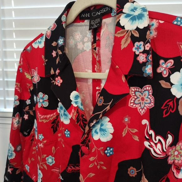 Anne Carson Women's Colorful Suit Jacket Size XL - Picture 11 of 12